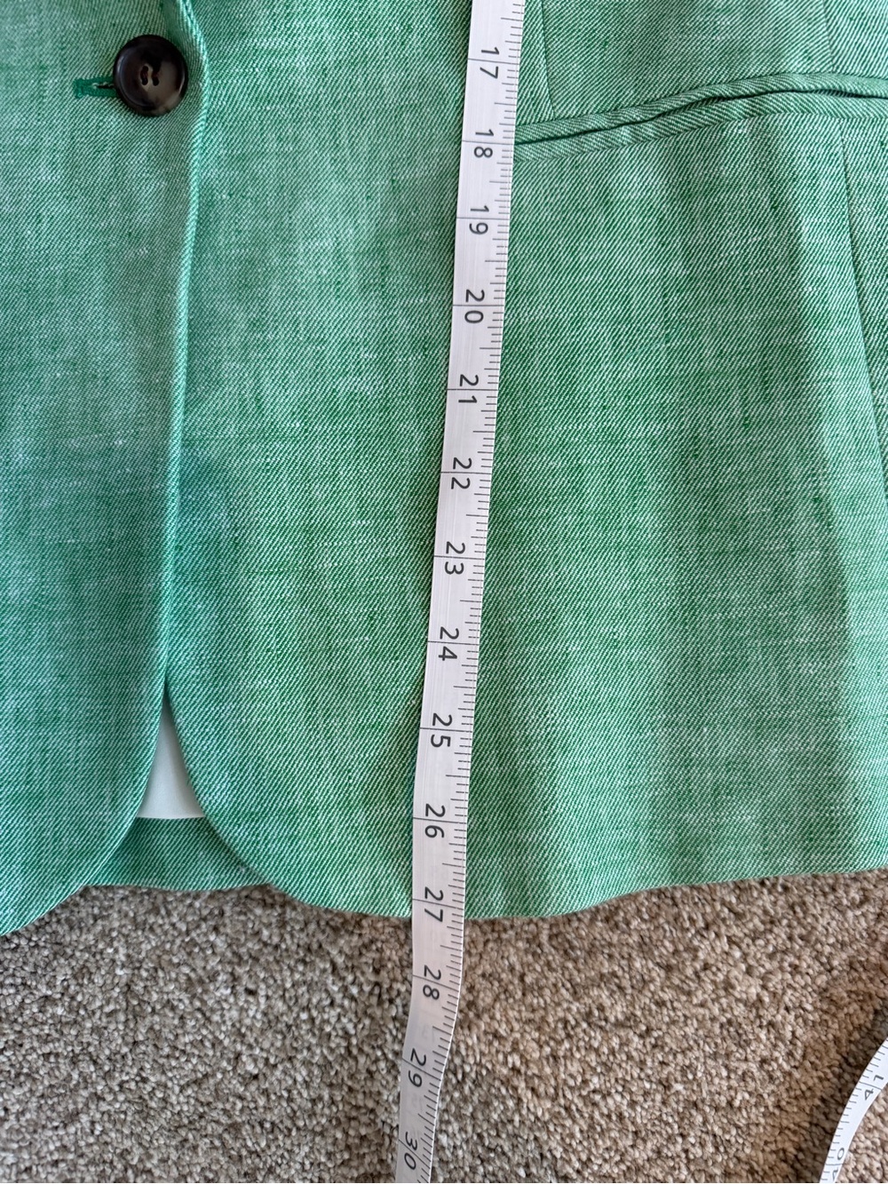 J Crew Parke Light Green Linen Women's Single-Button Blazer Jacket Preppy - Picture 11 of 11